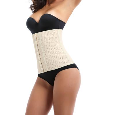 China Lowest Price Antibacterial Workout Belly Shaper Elastic Waist Trainer With 3 Belts for sale