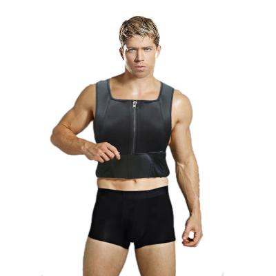 China New Design QUICK DRY Mens Sauna Crazy Sweat Vest Slimming Body Shaper Vest Waist Trainer for sale