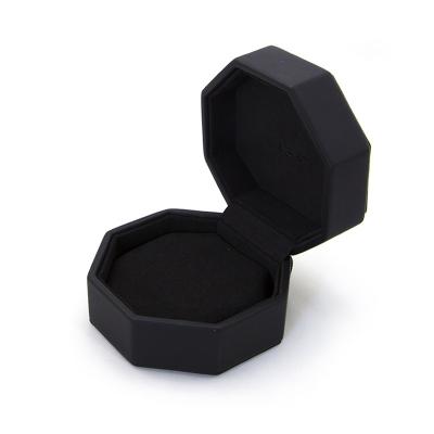 China Custom High Quality PU Plastic Gift Box Storage Ring Perfume Medals Watch Jewelry Black Leather Packaging Box Gift for sale