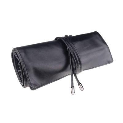 China Fashion Heavy Duty Faux Leather Roll Up Brushes Holder Cosmetic Organizer Bag For Outdoor for sale