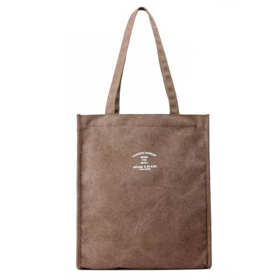 China Wholesale Custom Canvas Handled Logo Eco Friendly Jumbo Square Cloth Wrap Laptop Book Clothing Brown Tote Shopping Bag for sale