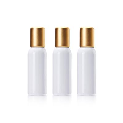 China Cosmetic 70ml New Style Empty Luxury Aluminum Spray Empty Bottle With Gold Lid Aluminum Spray Bottle for sale