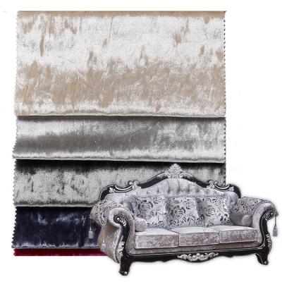 China Waterproof furniture home textile velvet fabric upholstery velvet spandex ice crushed velvet fabric for sofa furniture for sale