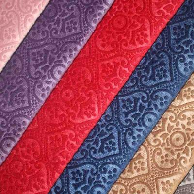 China 2022 new designer holland velvet upholstery fabric home textile 3d waterproof embossing jacquard velboa sofa fabric for sale