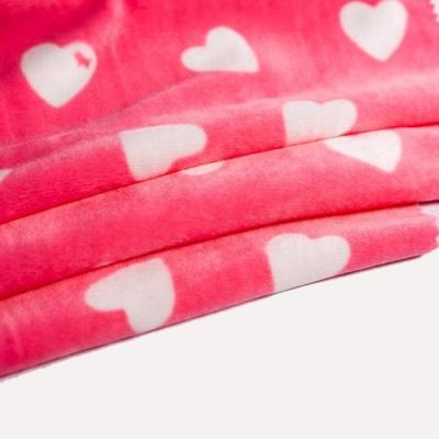 China Memory Women Fashion Clothing Fabric 100% Polyester Coral Fleece Print Fabric Micro for sale