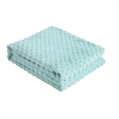 China Baby Blanket Anti-Static Super Soft Fabric Embossed Minky Fabric Dot Plush Fleece for sale