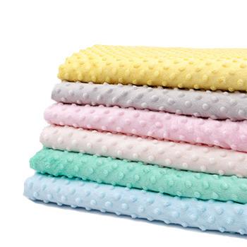 China Wholesale anti-static polyester super soft plush dot minky fabric for sale