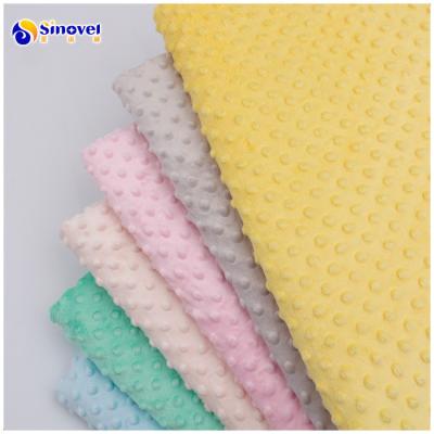 China 100% minky waterproof polyester fabric dot blanket fabric for baby for sale