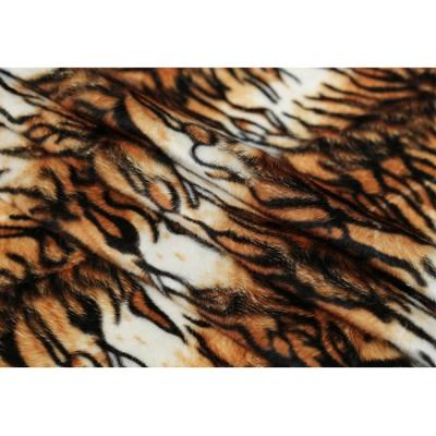 China Wholesale Custom Flame Retardant 100% Polyester Knitted Royal Animal Print Velvet Plush Fabric For Garment Sofa Or Upholstery Home Textile for sale