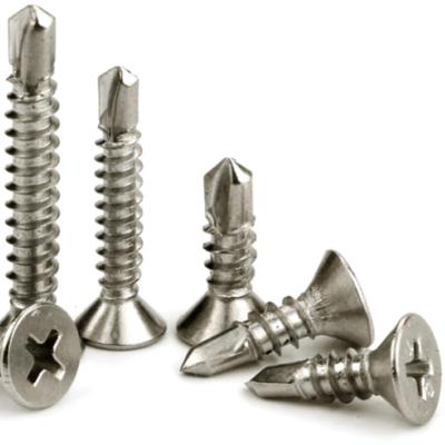 China Pan Cheap Price 316 Stainless Steel 8mm Phillips Flat Head Wood Screw Fasteners for sale