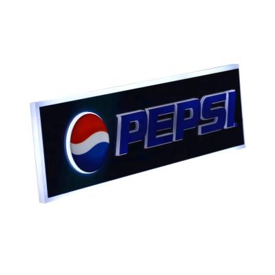 China Portable Shopping Mall Rectangle Wall Hanging Led Advertising 3D LED Logo Sign Board Light Box for sale