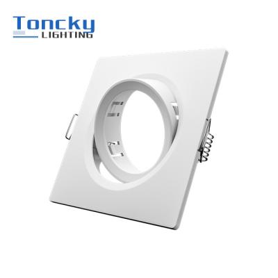 China Square MR16 Bracket Mounting Downlight Bracket Trims GU5.3 GU10 Spotlight Plastics LED MR16 Downlight Housing for sale