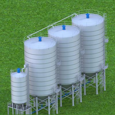 China Best selling super fast hardening 100 ton sugar storage stainless steel structure building silo for batch concrete plant for sale