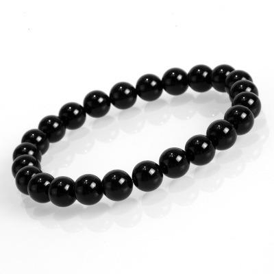 China Amazon Glass Bead Ladies Yoga Stretch Punk Border Explosive Black Bracelet for sale