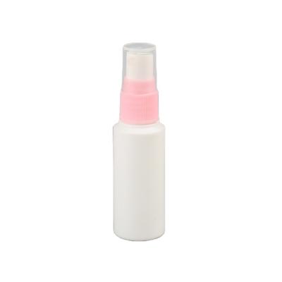 China 18/410 Customized Small Fine White HDPE Plastic Travel Bottle 30ml Lotion Head Spray Mist Sprayer Bottle for sale