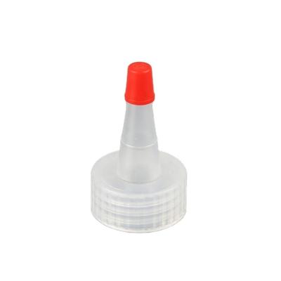 China Mets 24/410 PP Custom Transparent Clear Plastic High Head Long Spout Dropper Bottle Cap For Shampoo Bottle for sale