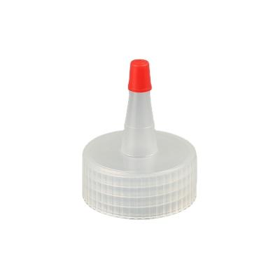 China Met 38/410 Plastic Long Spout Twist Dropper Cap Linerless Open Cap PP Bottle Lid With Liner For Shampoo Bottle for sale