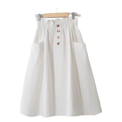 China 2022 Hot Sale Anti-Static Women Skirt Solid Pocket Line Belted Midi Pleated Skirt Skirt For Casual for sale