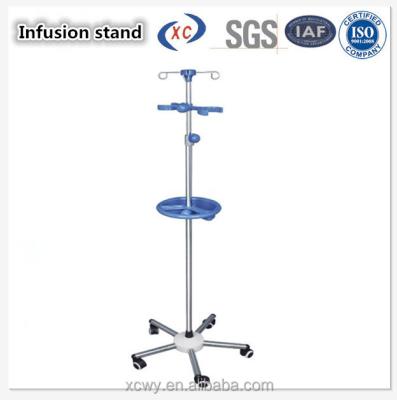 China Adjustable Infusion Set Iv Hospital Infusion Stand Movable Parts for sale