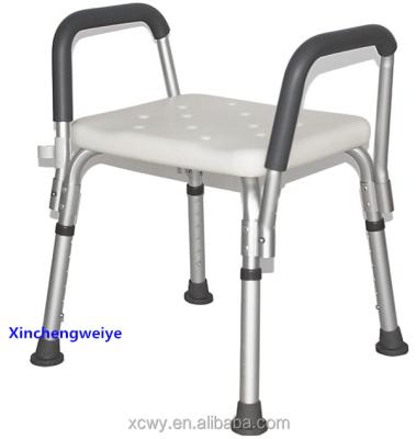 China Aluminum alloy since the medical shower chair 4 fold up shower seat for the elderly for sale