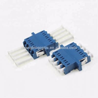 China FTTH Free Samples Plastic Telecommunication LC/UPC Quad Coupler Fiber Optic Adapter for sale