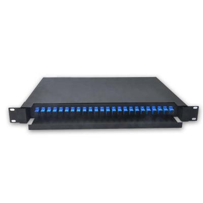 China Rack Mount Steel Optical Distribution Frame Slide 24 Core Fiber Optic Patch Panels for sale