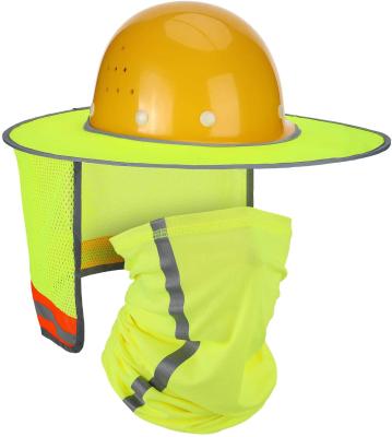 China Outdoor Occasions ANT5 Sun Shade PPE Removable Safety Helmet Hard Hat Sun Neck Shield With Full Brim for sale