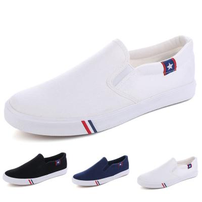 China Classic hot sale wholesale lace up low cut white canvas shoes men's flat casual shoes for men's cushioning for sale