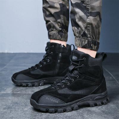 China Camouflage Non-Slip Leather Boots Men's Combat Shoes Army Outdoor Rise Military Tactical Cushioning for sale