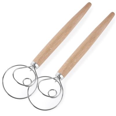 China Yuming Factory Sustainable Danish Stainless Steel Dough Egg Beater For Pastry for sale