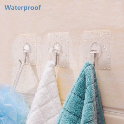 China Sustainable Transparent Reusable Seamless Wall Hooks Heavy Duty Self Adhesive Hooks for sale