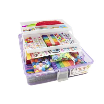 China Intelligence Kids Developing Arts And Crafts Supplies Set Giftable Craft Box Of 1000+ Pieces For Kids: DIY Craft Supplies For Toddlers, School Project for sale