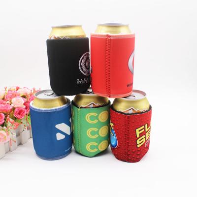 China Waterproof Promotional Custom Logo 3mm Neoprene 330ml Beer Water Drink Bottle Holder Can Cooler Sleeve for sale