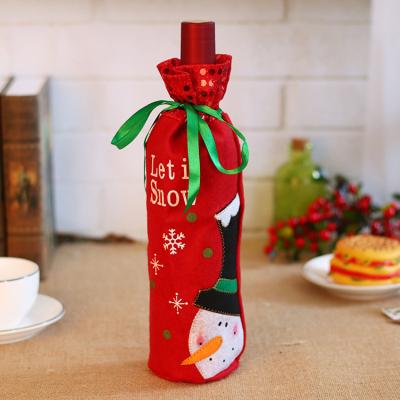 China Waterproof Sleeve Beer Holder Cooler Box Insulator Red Wine Bottle Cooler Cover for Christmas Day Christmas Eve for sale