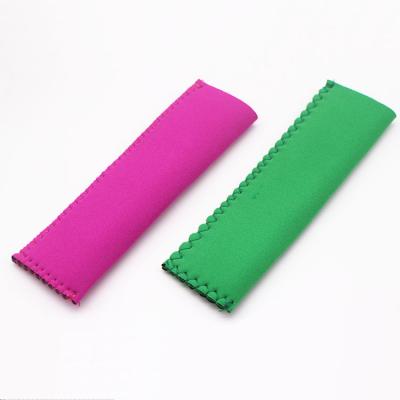 China Wholesale Waterproof Neoprene Rectangle Ice Popsicle Holder Cover Sleeves Icy Pole Holder Cooler For Summer for sale