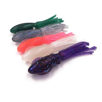 China Factory Price 10g Squid Trolling Lure Fishing Lure Seawater 10.5cm Octopus Soft Minnow Pike for sale