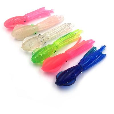 China Saltwater Sea Fishing Lure China Supplier 3in 7.5cm Trolling Sea 3g Fishing Tackle Blue Octopus Skirt Squid Lure Groundbaits With Wholesale for sale