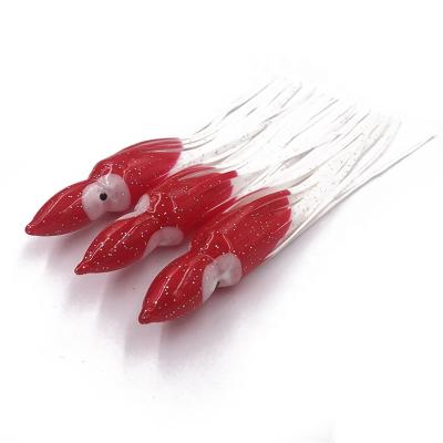 China Hot Selling Trolling Lure 7.5in 30g Marlin Trolling Octopus Soft Squid Saltwater Sea Fishing Lure for sale