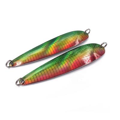 China 115MM Trolling Lure, Factory 20G Double Trout Jig Hook Metal Spoons Jig Hook Ocean Sea Water Sea Fishing Trolling Fishing for sale