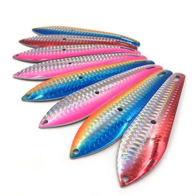 China Trolling Lure 11CM,12.5CM,14CM,15.5CM,16.5CM, OEM Deep Boat Metal Spoon Fishing Lure Saltwater Sea Fishing Trolling Lure 18.5CM factory for sale