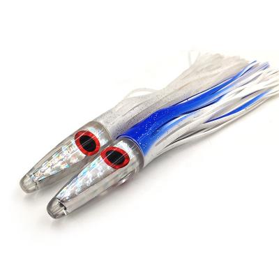 China China Factory Supply 9in Head 100g 50mm Deep Sea Squid Soft Plastic Trolling Lure Saltwater Marine Fishing Lure for sale