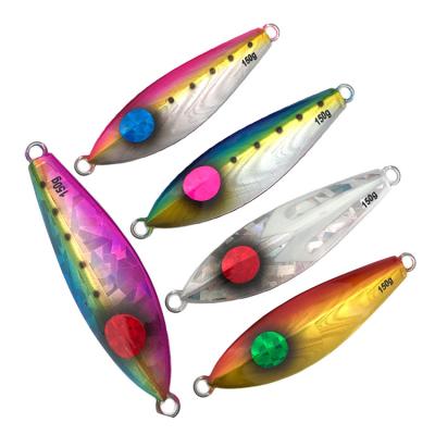 China OEM High Quality Metal Lure Baiting SHINLON 120g 150g OEM Fishing Metal Jig Saltwater Lure Lure Baiting Lure Artificial Fishing Luminous for sale