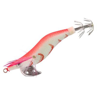 China Durable 8.5cm,7.3g Hot Sales Squid Octopus Baits Shrimp Wooden Lures Umbrella Hook Jigs Lures High Quality Fishing Tackle for sale