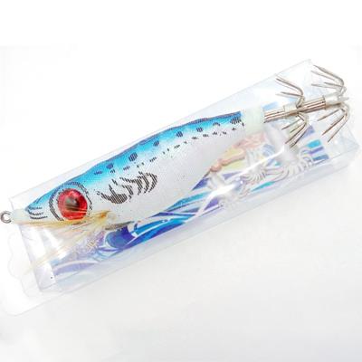 China Durable 10cm, 9g New Arrivals Jigging Fishing Lure Wooden Shrimp With Umbrella Hooks For Fishing Squid Octopus Hard Lure for sale