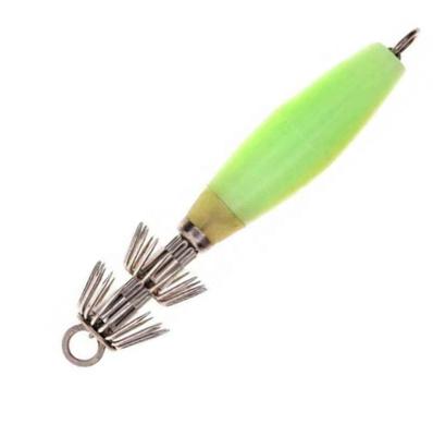 China Durable 13.5cm, 21g Luminous Hard Lures 21g PVC Plastic Jigging Lure With Umbrella Hooks For Squid Octopus Fishing for sale