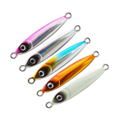 China OEM High Quality Metal Casting Lure SHINLON 7g 12g Custom Luminous Sinking Lure Saltwater Lead Metal Jig Sinking Lure for sale