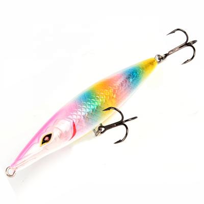 China Durable 90mm, 110mm, 130mm Best Selling Floating Artificial Hard Fishing Lures Pencil Bait Treble Hook Wobbler for sale