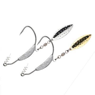 China Durable 2g, 4g, 5g Saltwater Freshwater Jig Main Hooks With Lure Bass Bait Swimbait Hooks Fishing Spoon Metal Blade for sale