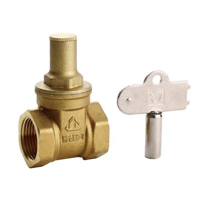 China Wholesale JC-221 General 1/2 - 2 inch BrassThree-angle Locked Gate Valve for sale