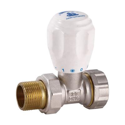 China General Manufacturer JC-620 Straight Thermostatic Aluminum Plastic Tube Temperature Control Valve for sale